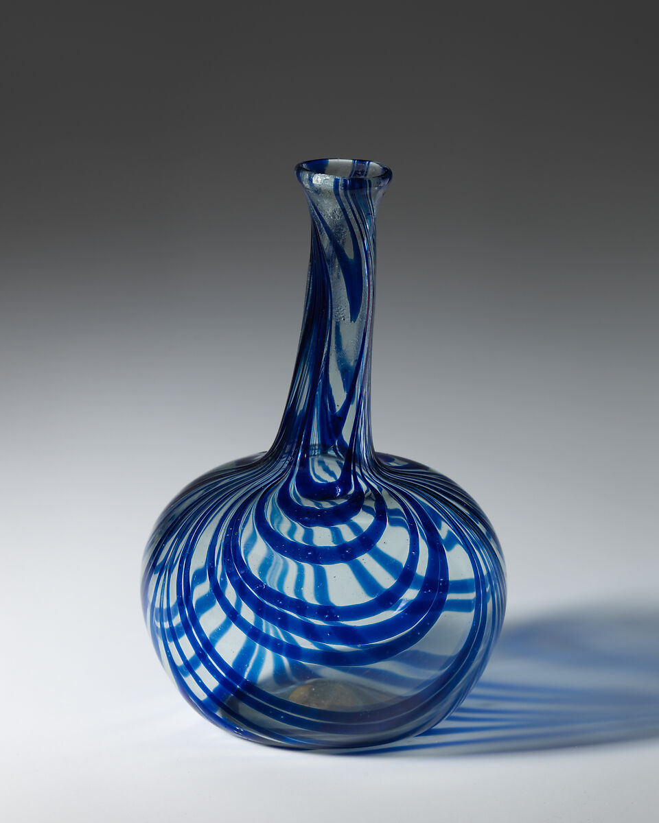 Bottle, Glass, British, probably Nailsea