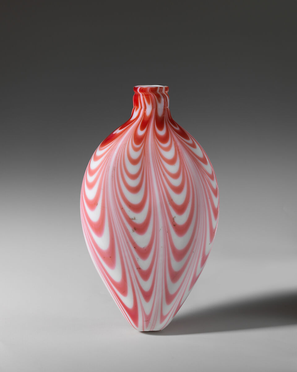 Flask, Glass, British, probably Nailsea