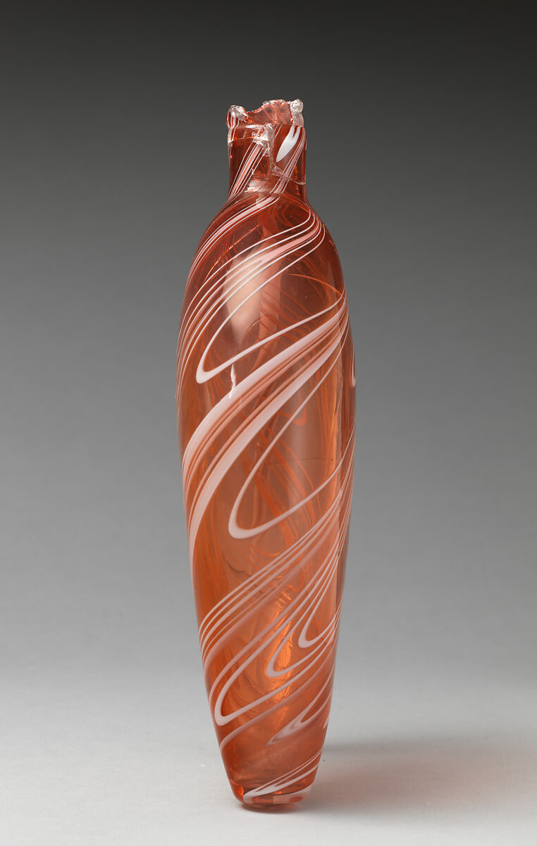 Flask, Glass, British, probably Nailsea