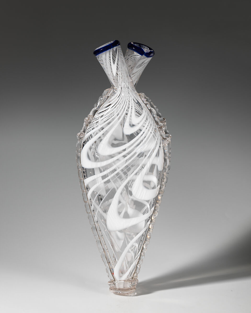 Flask, Glass, British, probably Nailsea