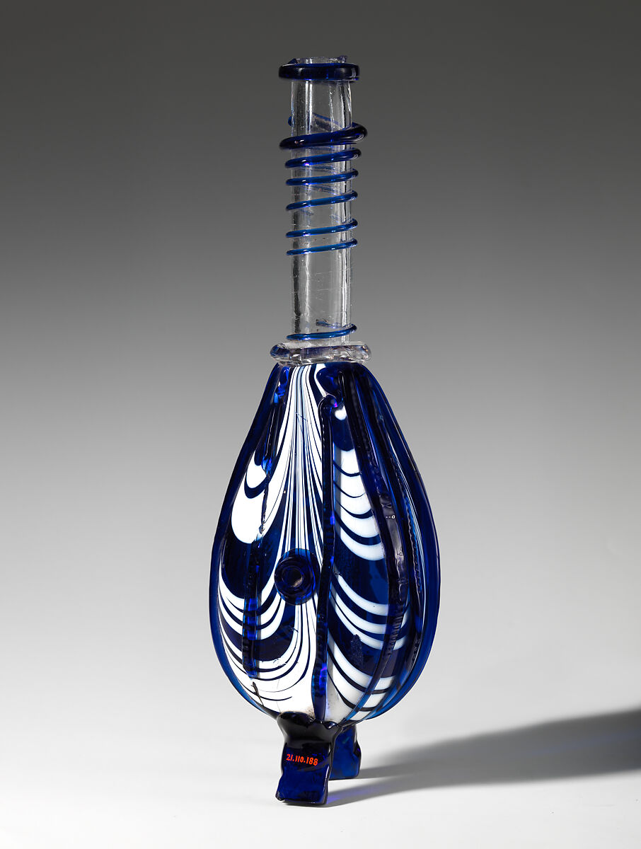 Bellows model, Glass, British, probably Nailsea