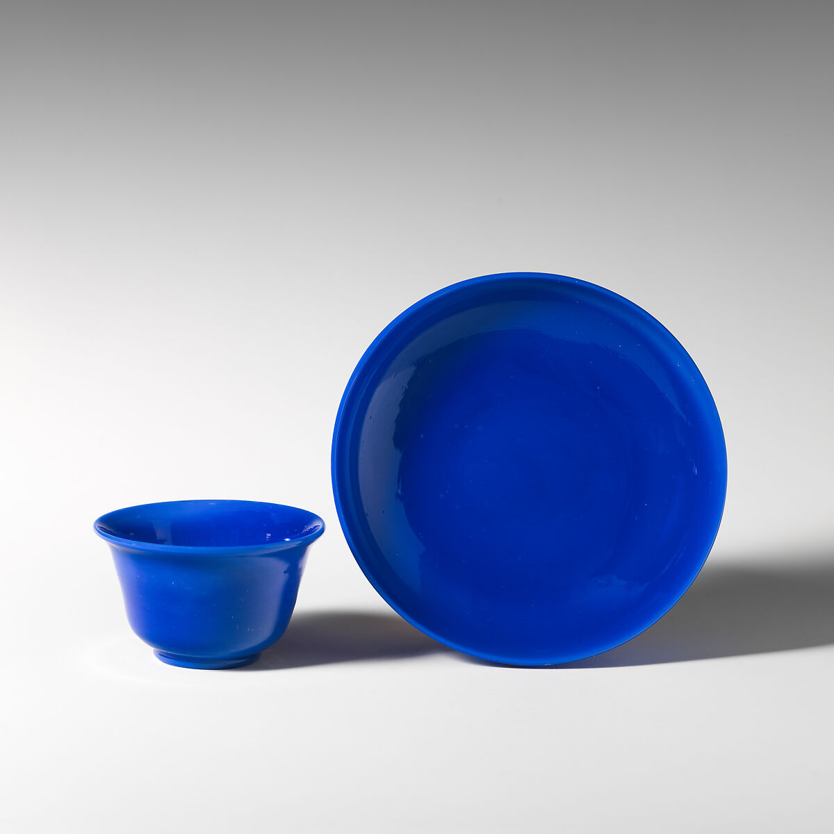 Saucer, Glass, British, probably Bristol