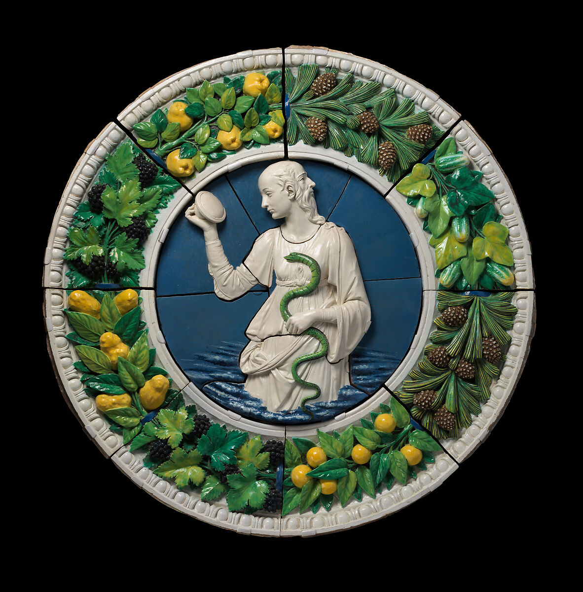 Prudence, Andrea della Robbia (Italian, 1435–1525), Glazed terracotta, Italian, Florence 