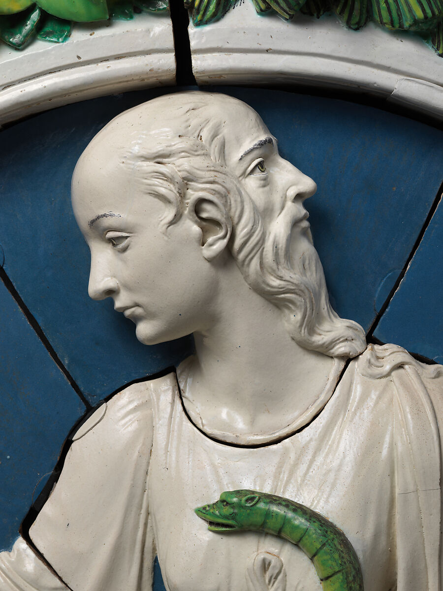 Prudence, Andrea della Robbia (Italian, 1435–1525), Glazed terracotta, Italian, Florence