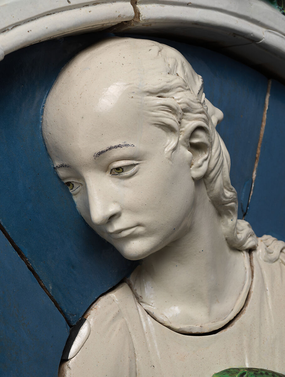 Prudence, Andrea della Robbia (Italian, 1435–1525), Glazed terracotta, Italian, Florence