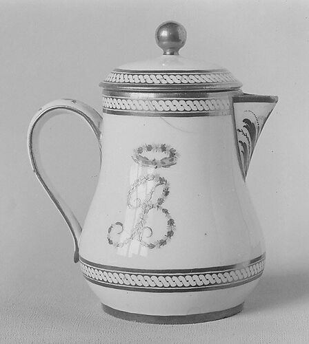 Milk jug with cover (part of a traveling tea service)