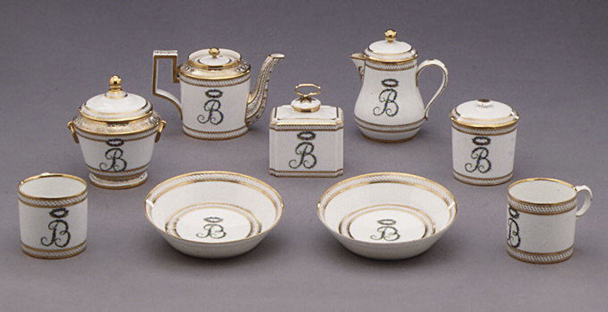 Tea caddy (part of a traveling tea service), Dihl et Guérhard (French, 1781–ca. 1824) (Manufacture de Monsieur Le Duc d’Angoulême, until 1789), Hard-paste porcelain, French, Paris