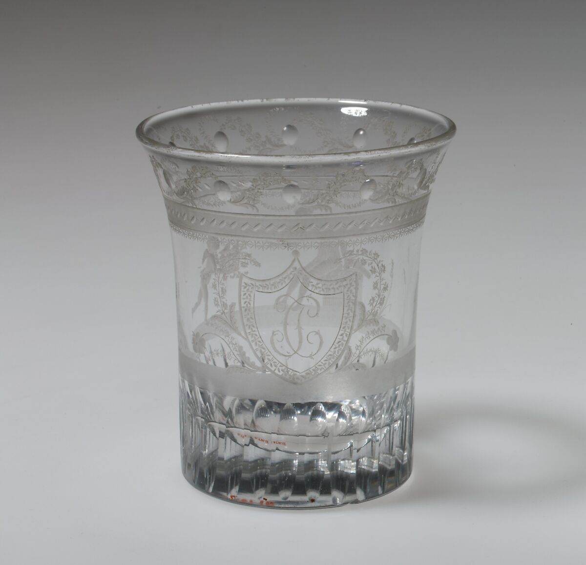 Tumbler, Glass, probably French 