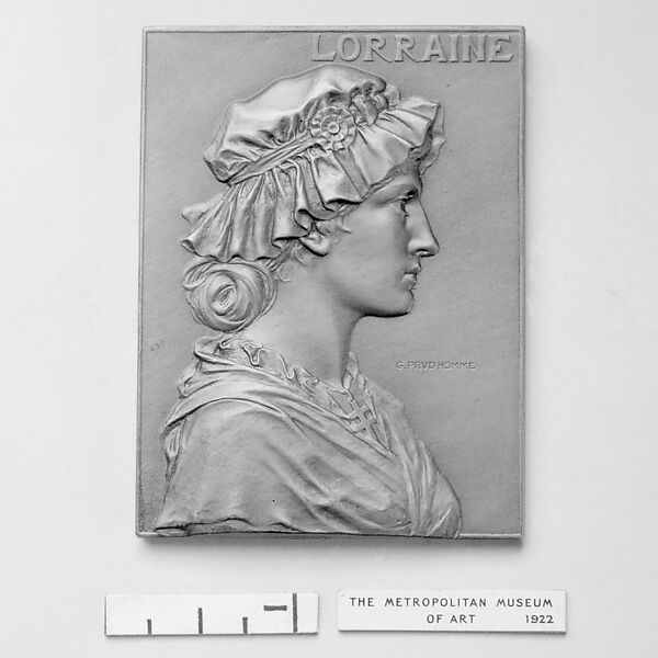 Lorraine, Medalist: Georges-Henri Prud&#39;homme (French, Cap Breton, Landes 1873–1947 Paris), Bronze, struck, French 