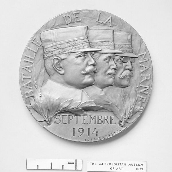 Battle of the Marne, Medalist: Jules-Prosper-Joseph-Marie-Edmond Legastelois (French, born Paris 1855), Bronze, struck, French 