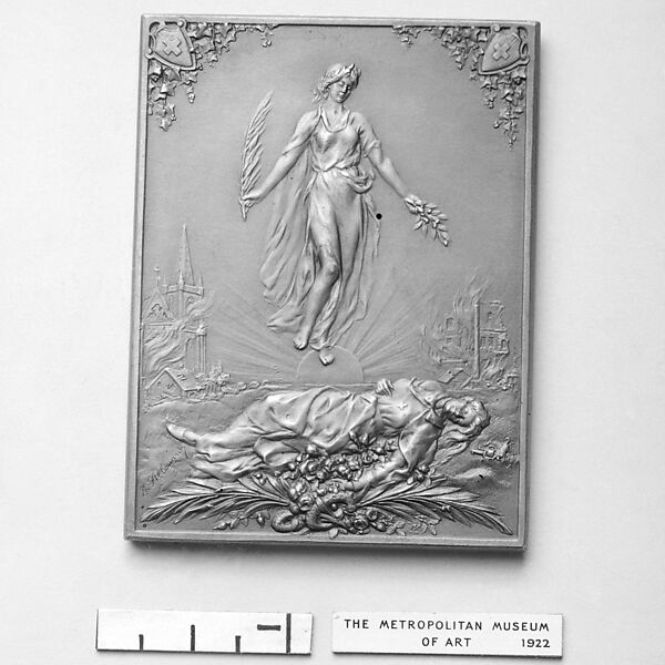 Medal to the Red Cross Nurses (In Honor of Miss Cavell), Medalist: H. Allouard, Bronze, struck, French