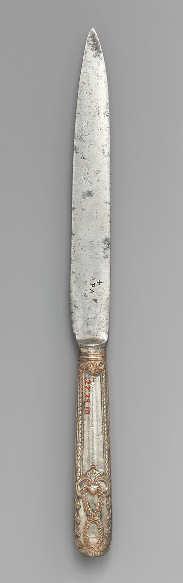 Knife, Jacob and Samuel Roberts, Sheffield plate, British 