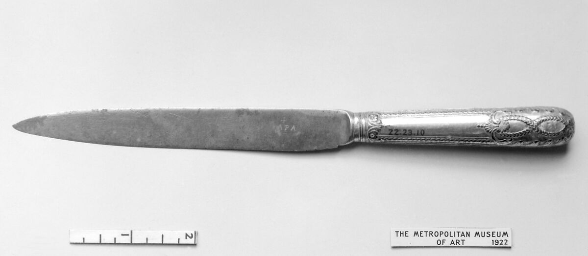 Knife, Jacob and Samuel Roberts, Sheffield plate, British