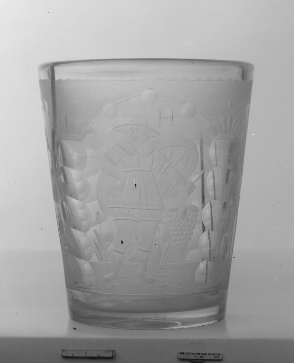 Tumbler, Glass, probably Bohemian 