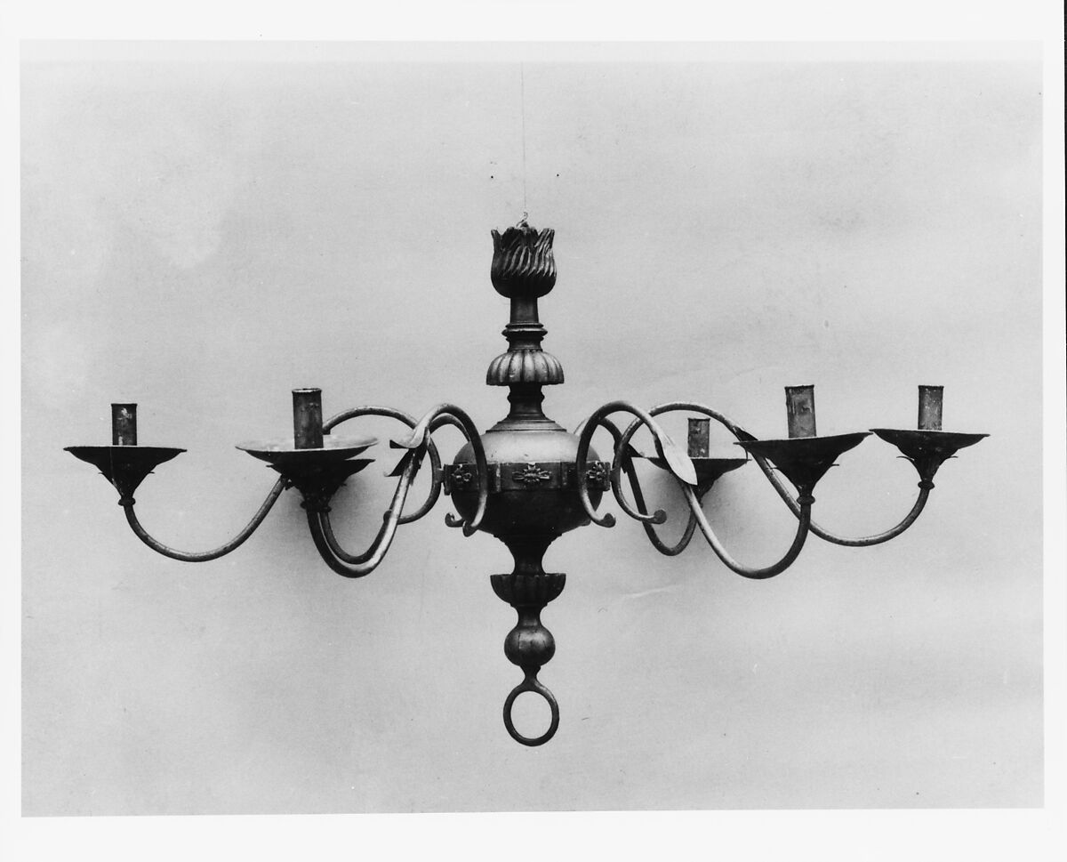 Chandelier, Iron, wood 