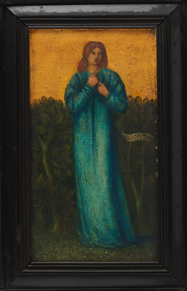 Door (part of a set), Probably painted by Charles Fairfax Murray (British, London 1849–1919 London), Painted and ebonized mahogany, copper mounts, British, London