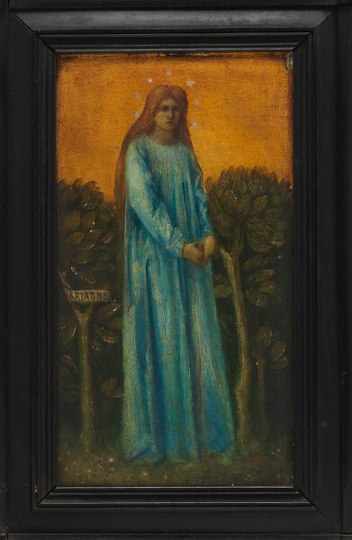 Door (part of a set), Probably painted by Charles Fairfax Murray (British, London 1849–1919 London), Painted and ebonized mahogany, copper mounts, British, London