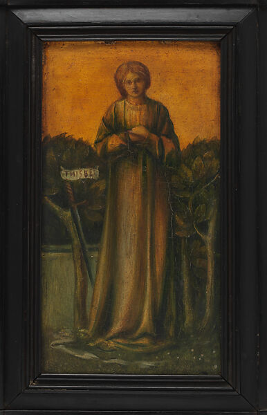 Door (part of a set), Probably painted by Charles Fairfax Murray (British, London 1849–1919 London), Painted and ebonized mahogany, copper mounts, British, London