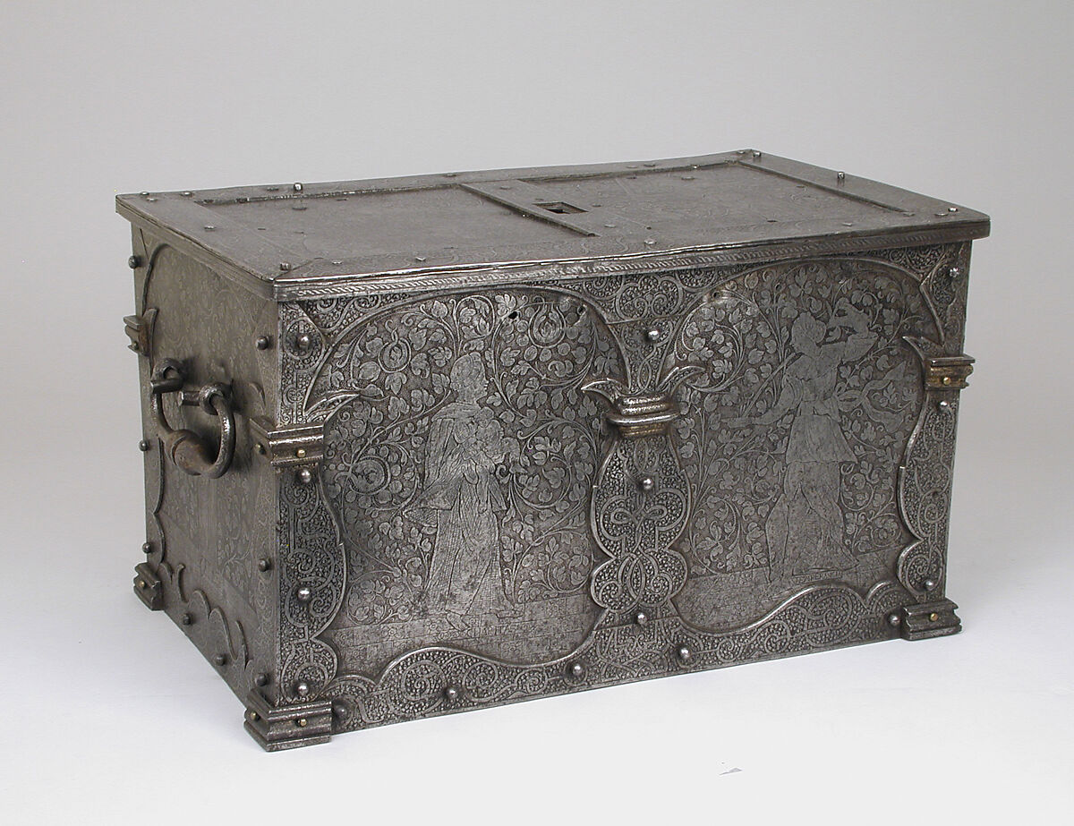 Coffer, Attributed to Michael Mann (active Augsburg and Nuremburg, died ca. 1630), Steel, German, Nuremberg 