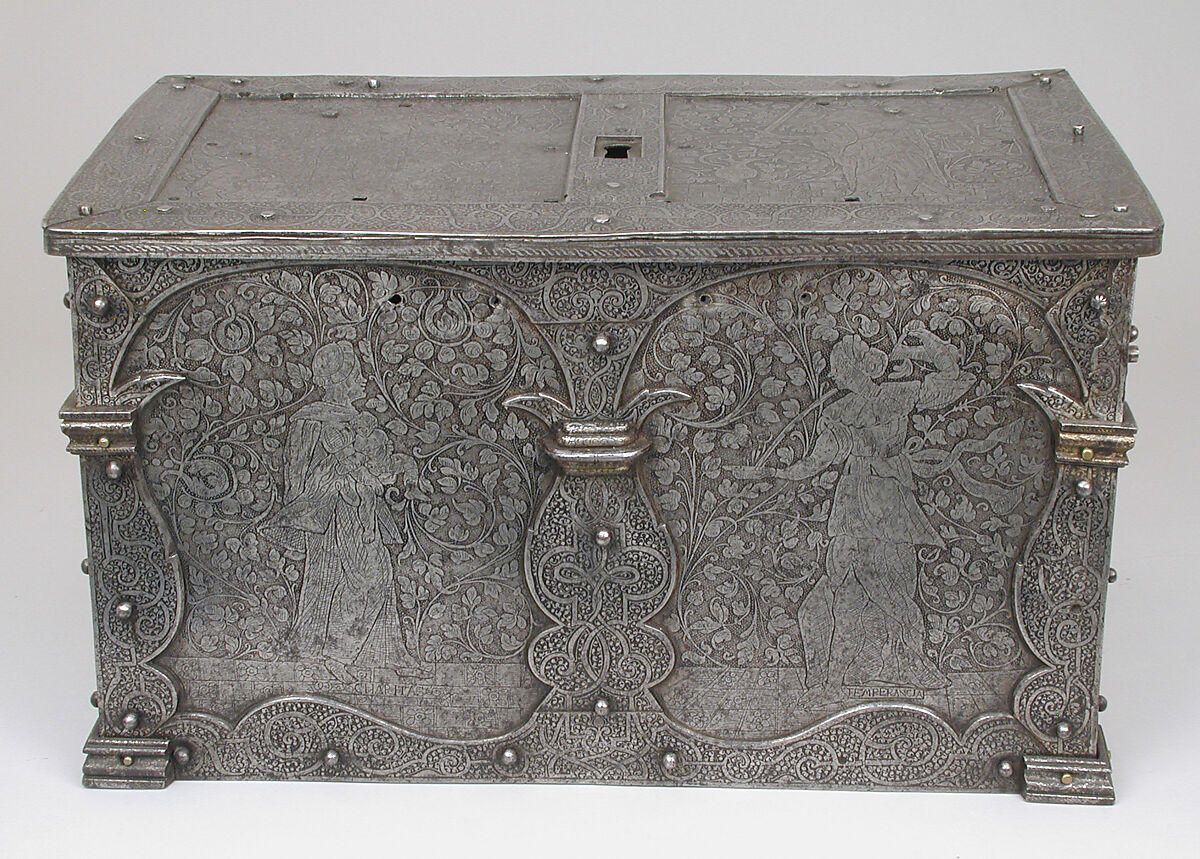 Coffer, Attributed to Michael Mann (active Augsburg and Nuremburg, died ca. 1630), Steel, German, Nuremberg