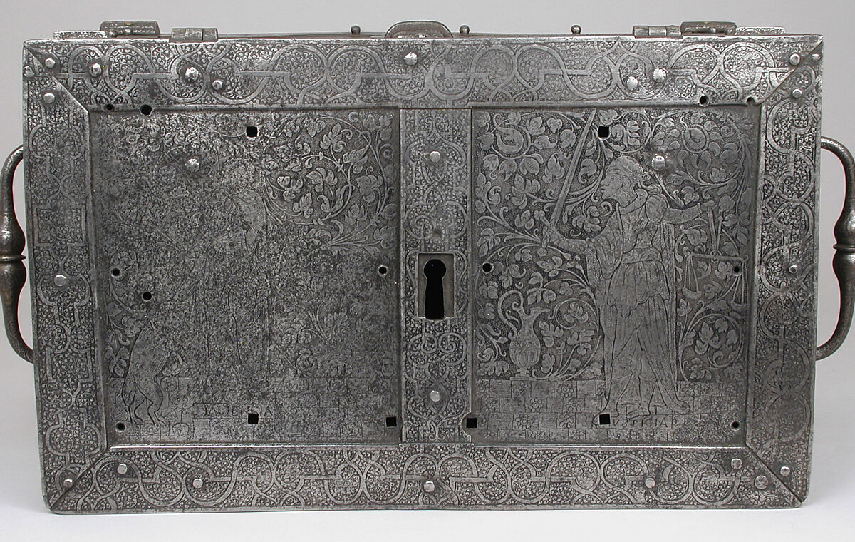 Coffer, Attributed to Michael Mann (active Augsburg and Nuremburg, died ca. 1630), Steel, German, Nuremberg