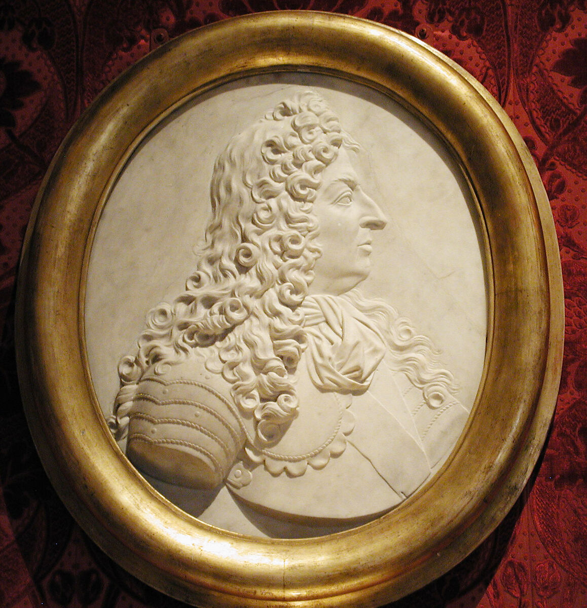 Portrait relief of Louis XIV (1638–1715), In the style of François Girardon (French, Troyes 1628–1715 Paris), Marble, French 