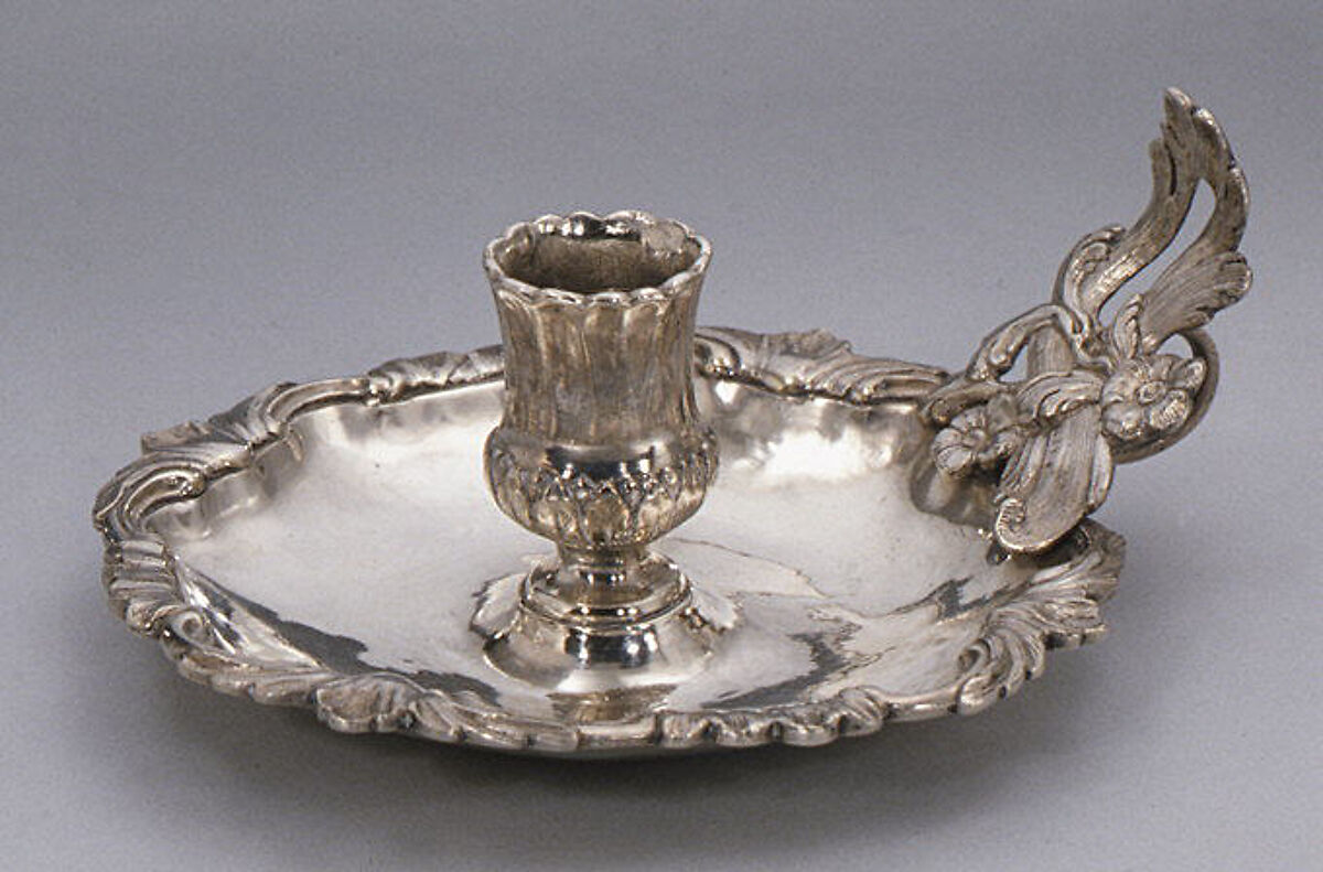 Chamber candlestick (one of a pair), Pehr Zethelius (working 1766–1810), Silver, Swedish, Stockholm 