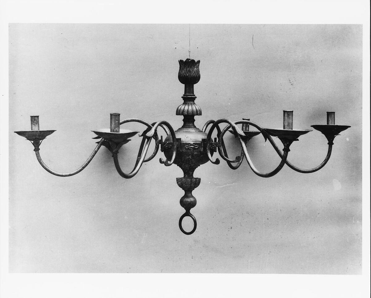 Chandelier, Iron, wood 