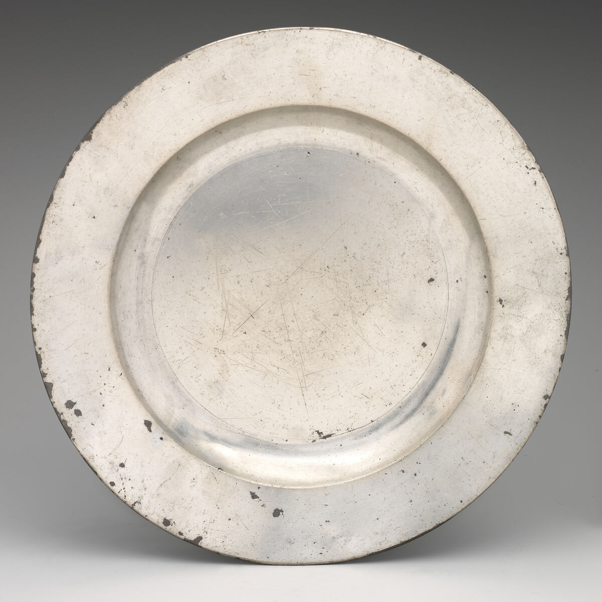 Plate, Thomas Giffin (working 1760–77), Pewter, British, London 