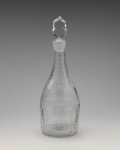 Decanter with stopper (one of a pair)