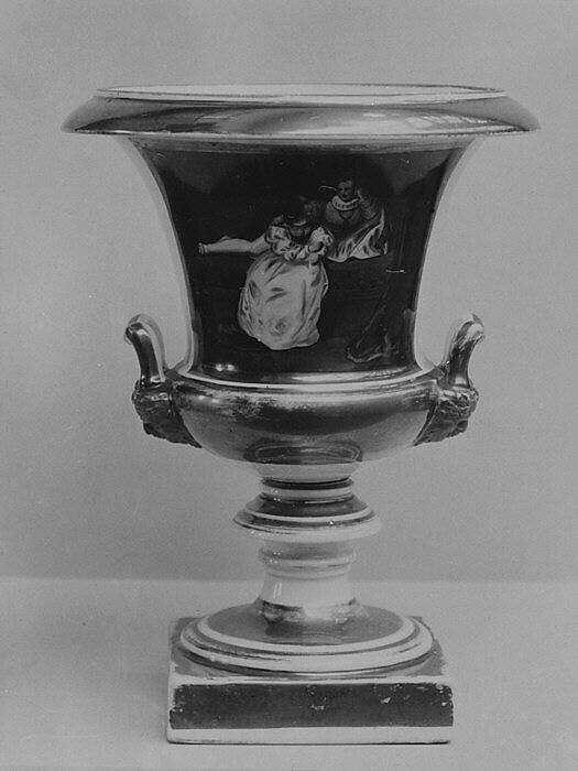 Urn, Hard-paste porcelain, probably French, Paris 