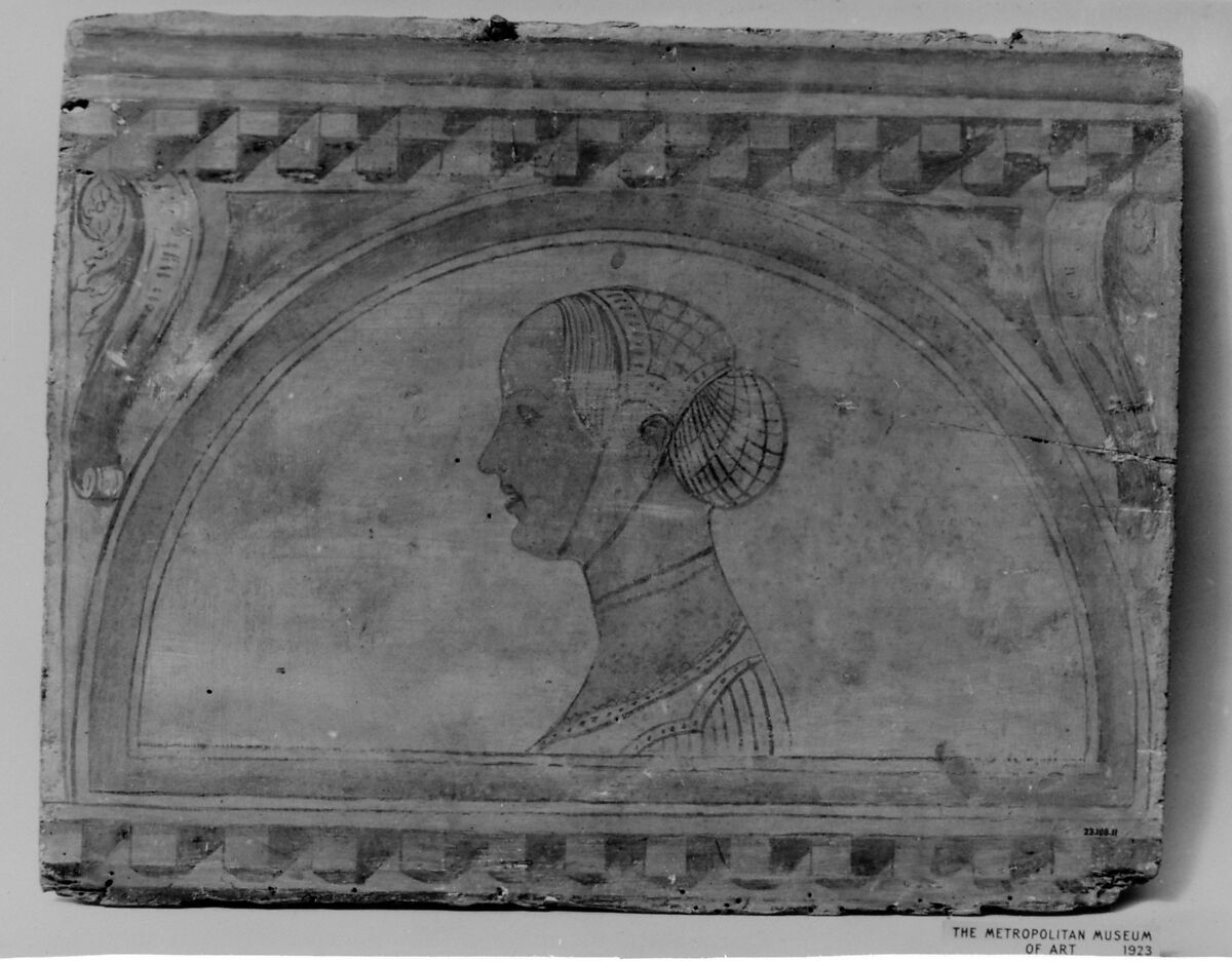Head of a woman, North Italian Painter  , late 15th century, Tempera on wood, Italian