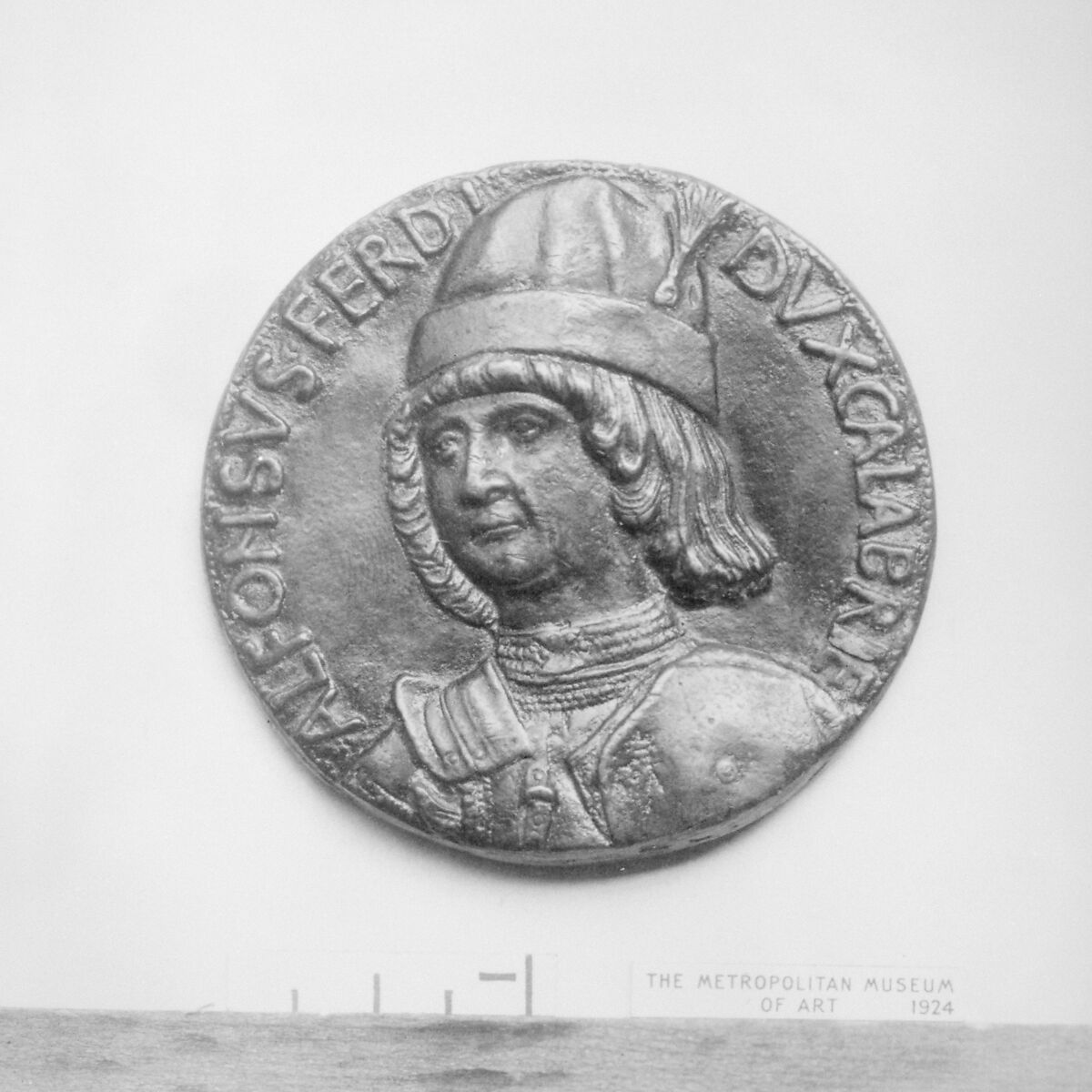 Alfonso of Aragon (1448–1495), Medalist: Andrea Guazzalotti (Italian, 1435–1495), Bronze, Italian, Roman 