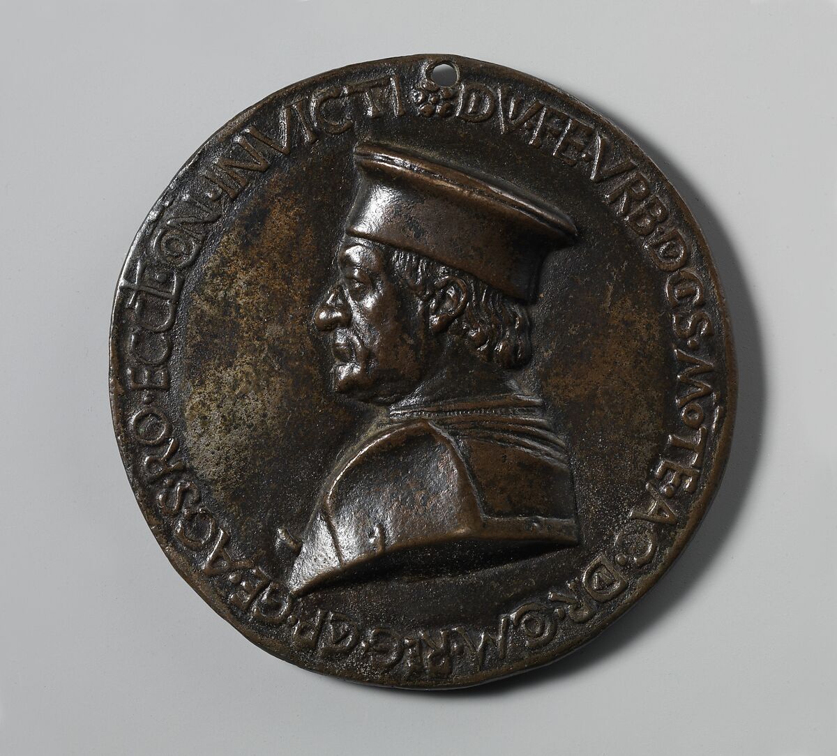 Federigo da Montefeltro, Duke of Urbino, Medalist: Savelli Sperandio (Italian, Mantua 1425?–?1504 Venice), Bronze, Italian 