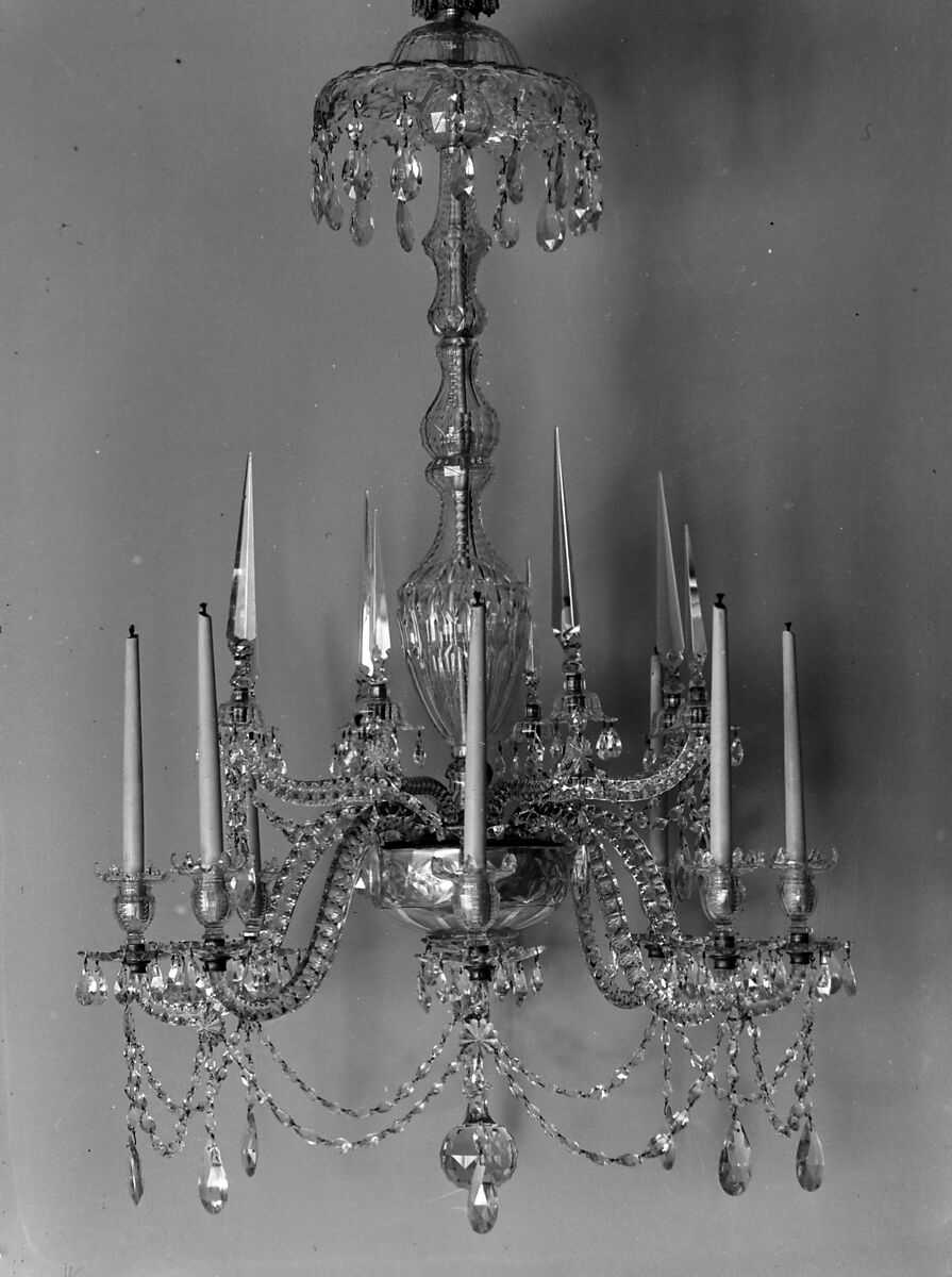 Chandelier, Cut glass, British or Irish 