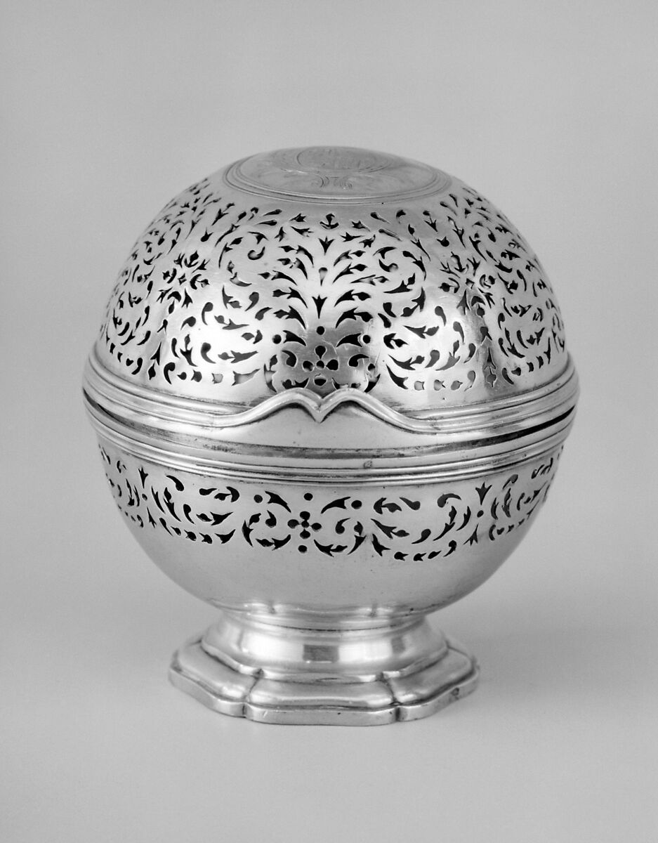 Sponge box, Henry Allain (master 1745, recorded 1759), Silver, French, Paris
