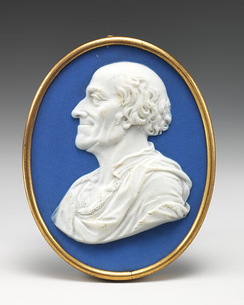 Voltaire, Josiah Wedgwood and Sons (British, Etruria, Staffordshire, 1759–present), Jasper dip, front and back, British, Staffordshire 