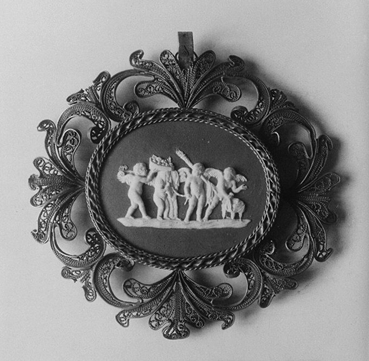 Marriage of Cupid and Psyche (The Marlborough Gem), Wedgwood and Bentley (British, Etruria, Staffordshire, 1769–1780), Jasper dip, British, Staffordshire 