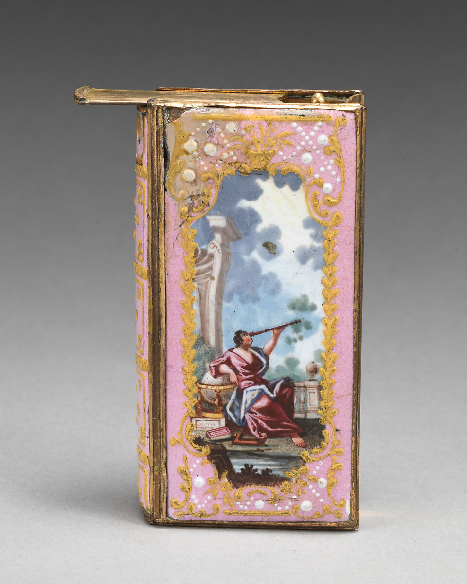 Nécessaire, Enameled and gilt copper, British, Staffordshire 