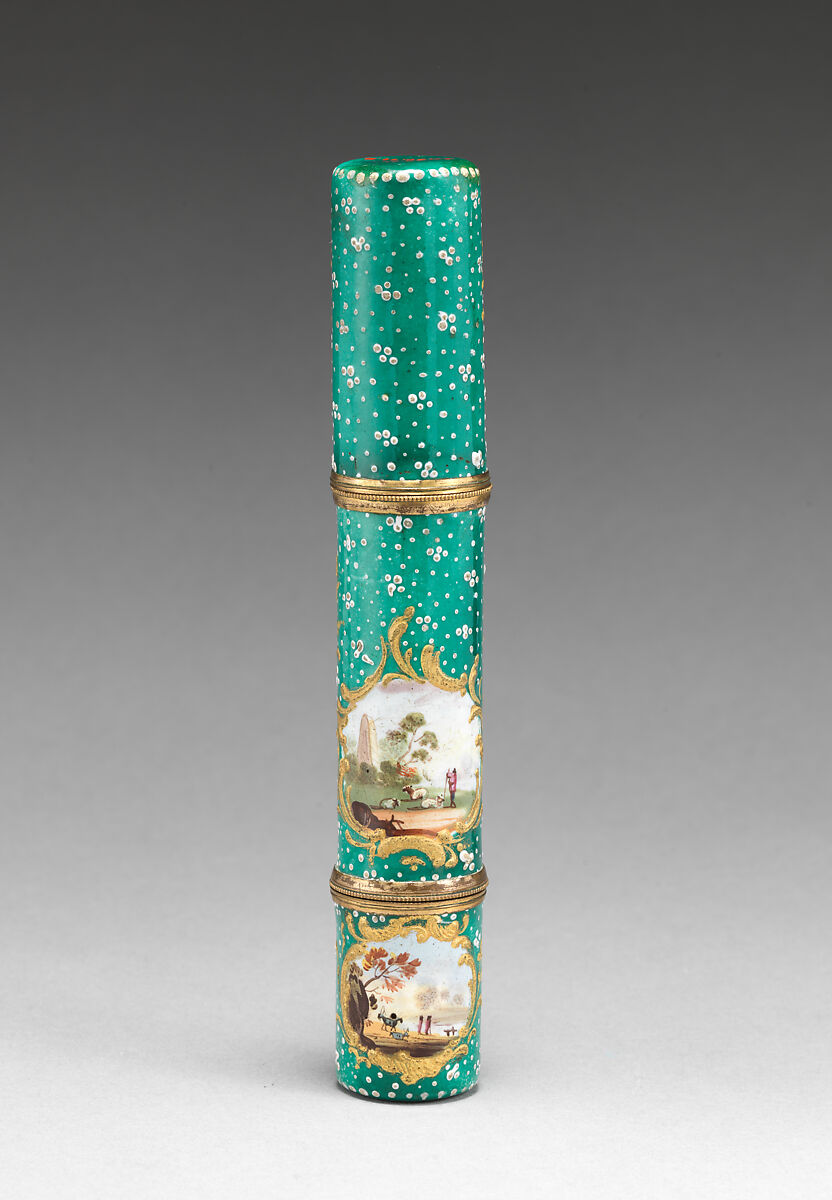 Étui, Enameled copper, British, South Staffordshire