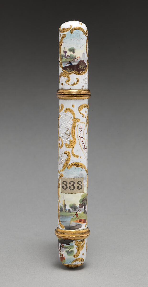 Étui, Enameled copper, British, South Staffordshire