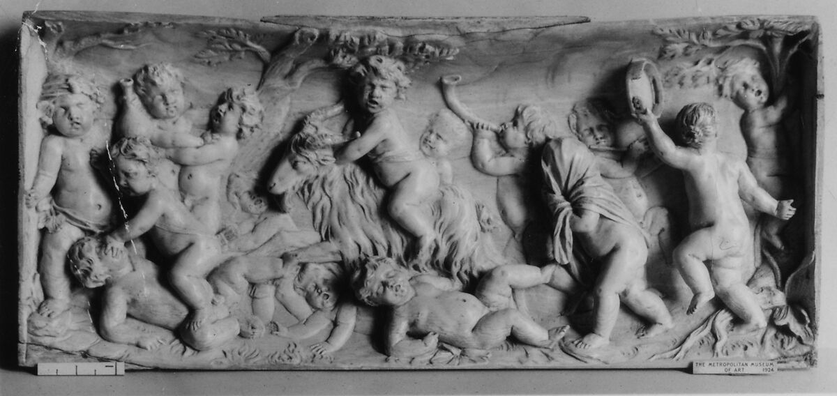 Cupids in Bacchanalian scene, Possibly workshop of Lukas Faydherbe (Flemish, Mechelen 1617–1697 Mechelen), Ivory, Flemish 
