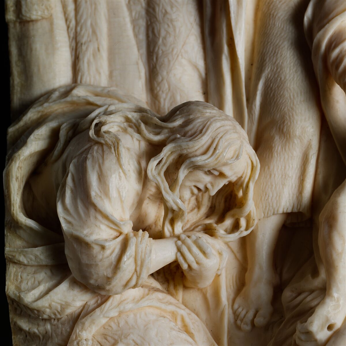Lamentation Beneath the Cross, Adam Lenckhart (German, Würzburg 1610–1661 Vienna), Ivory, Austrian, carved in Italy