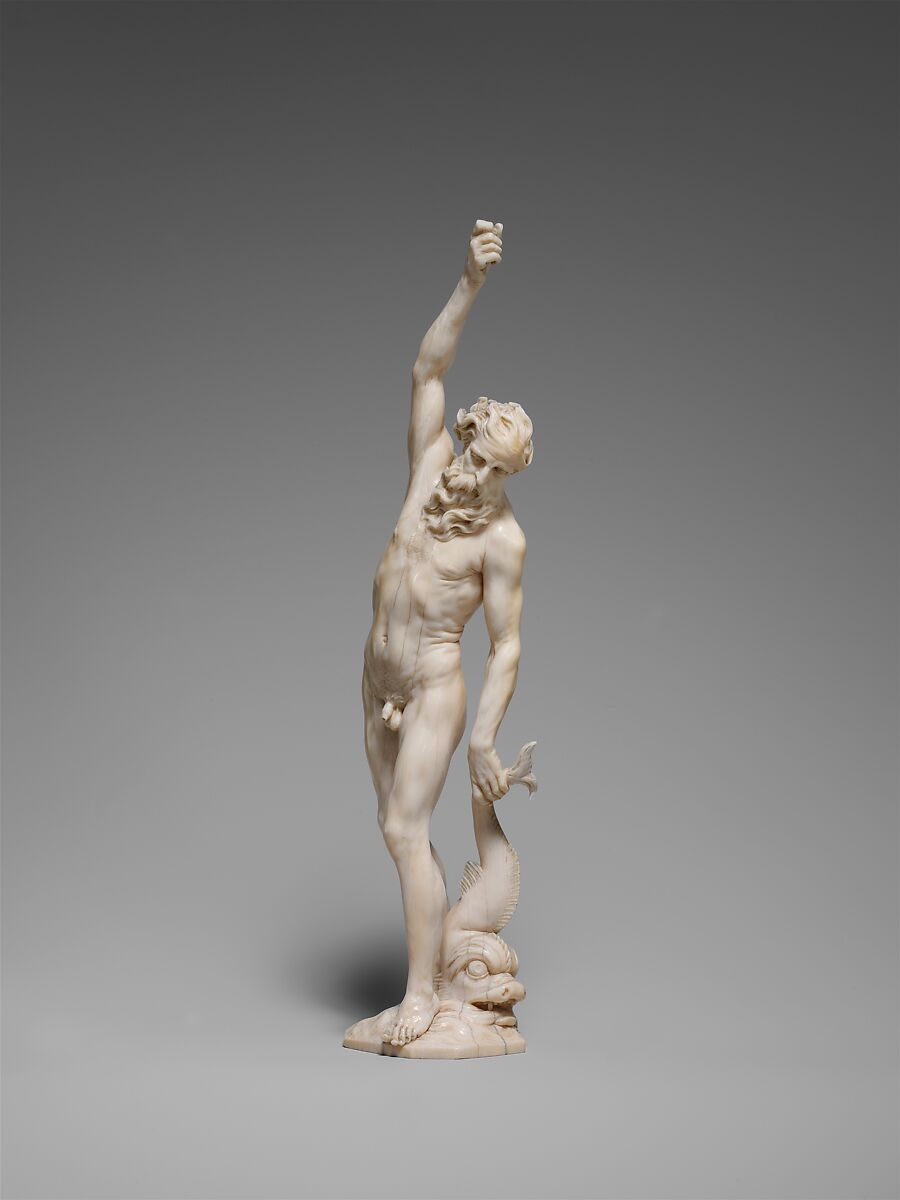 Neptune, Adam Lenckhart (German, Würzburg 1610–1661 Vienna), Ivory, Austrian