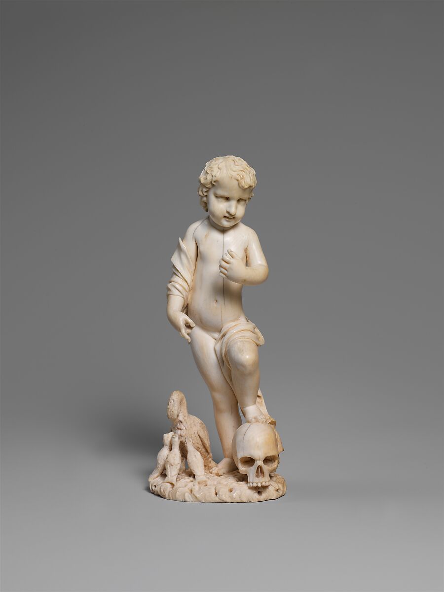 Christ Child with Pelicans, Ivory, probably Flemish