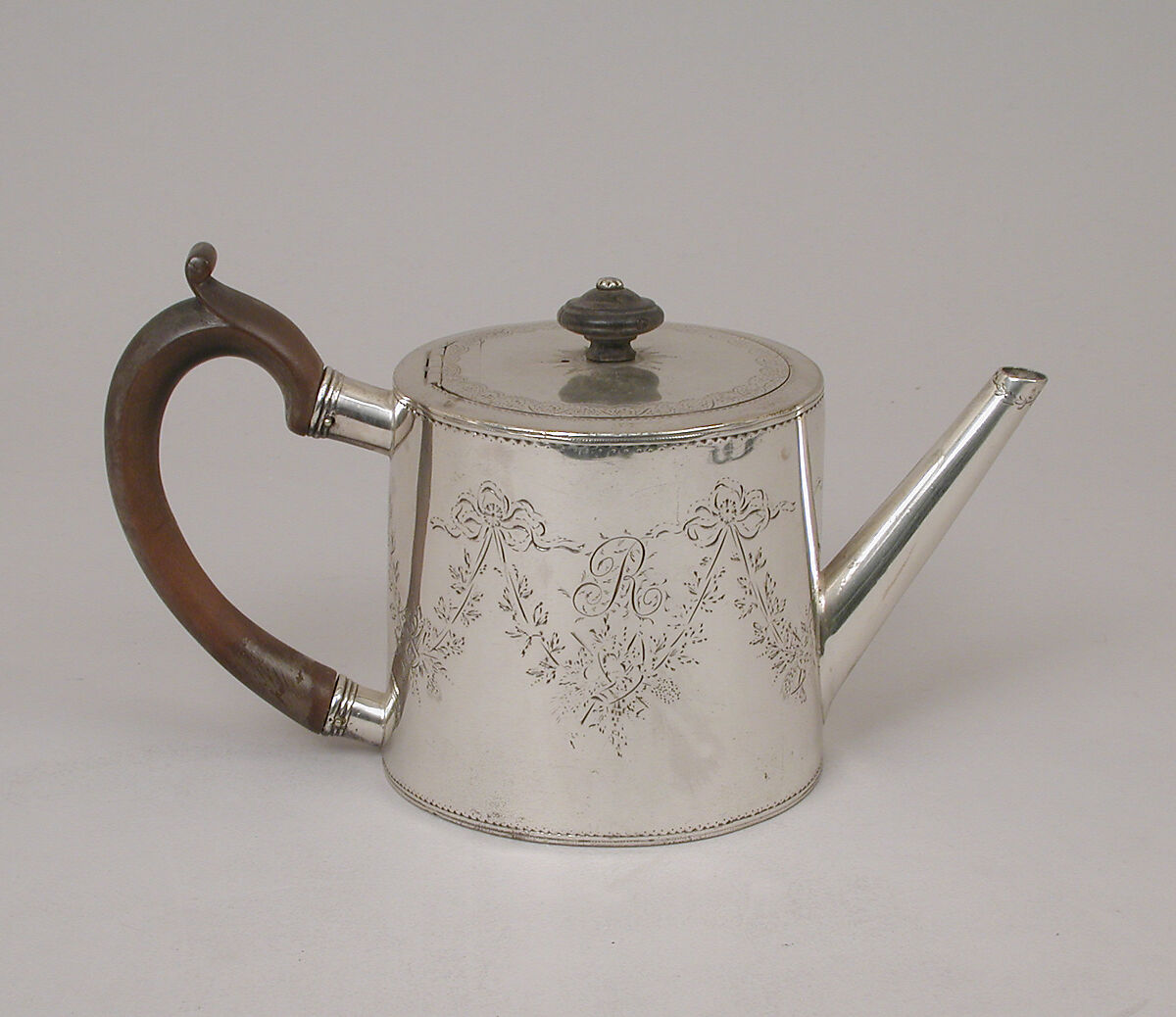 Teapot, A. L., Silver, British, Colonial 