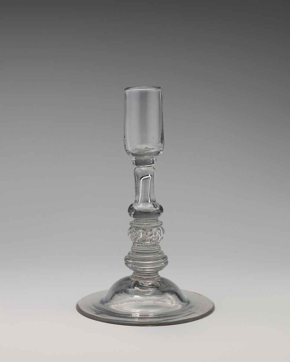 Candlestick, Glass, British 