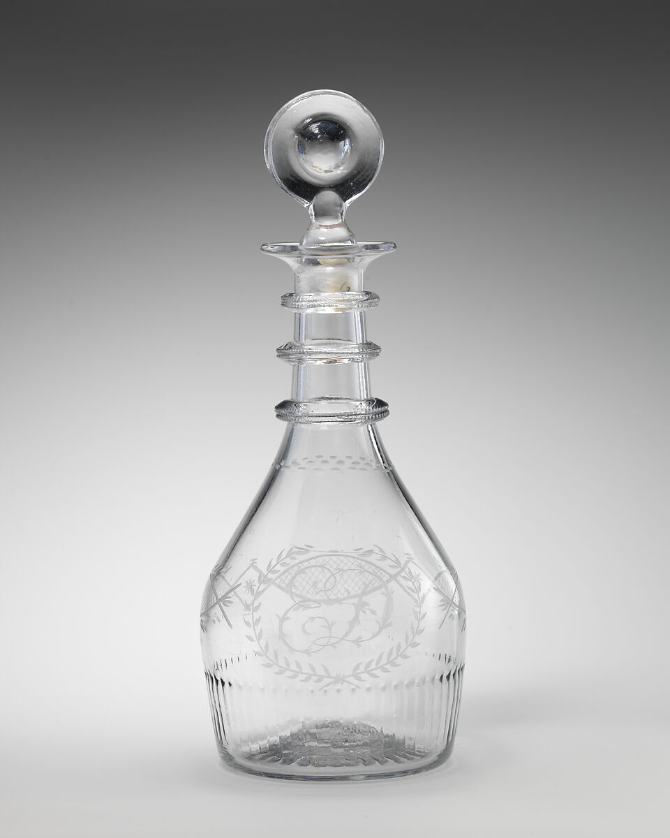 Decanter (one of a pair), Cork Glass Company, Glass, Irish, Cork 