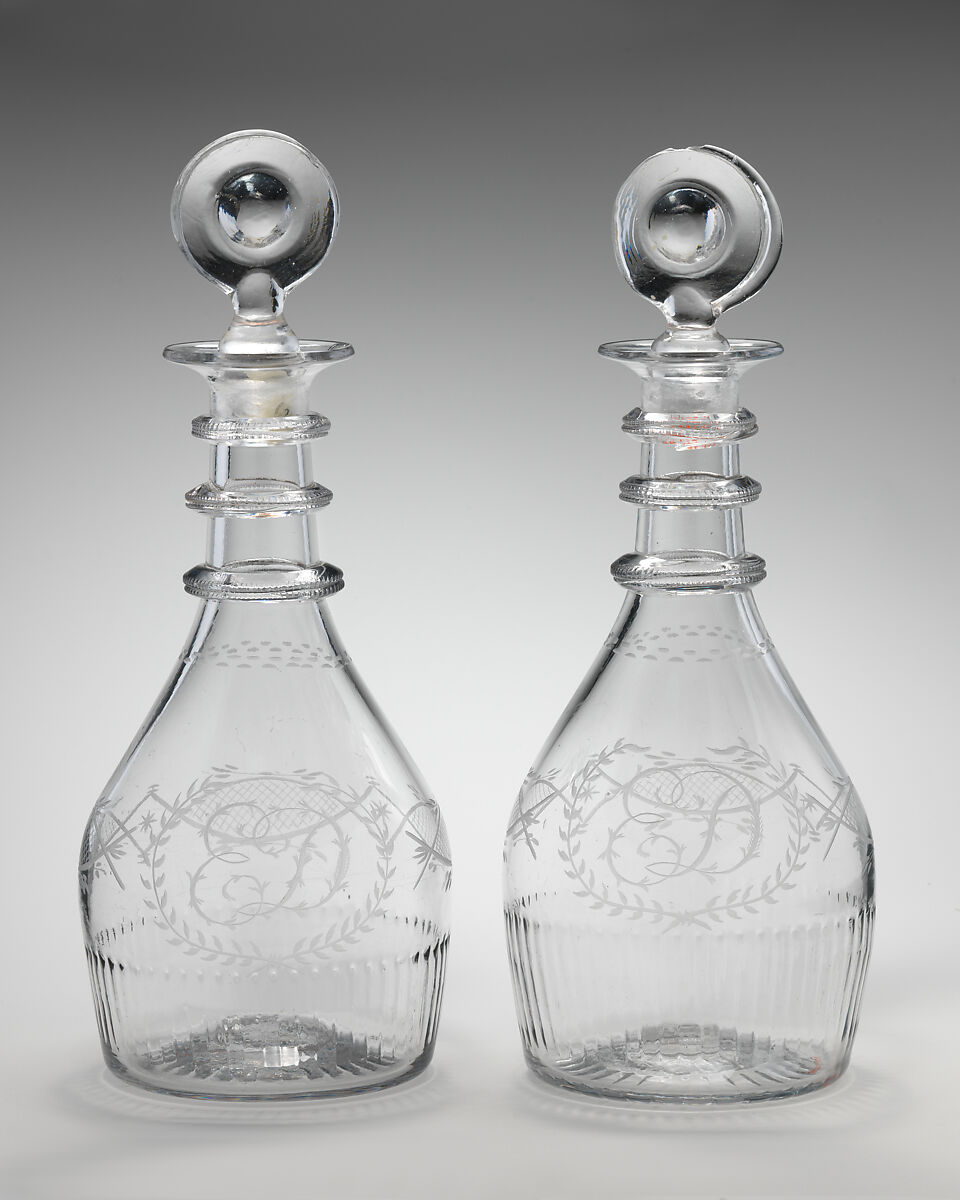 Decanter (one of a pair), Cork Glass Company, Glass, Irish, Cork