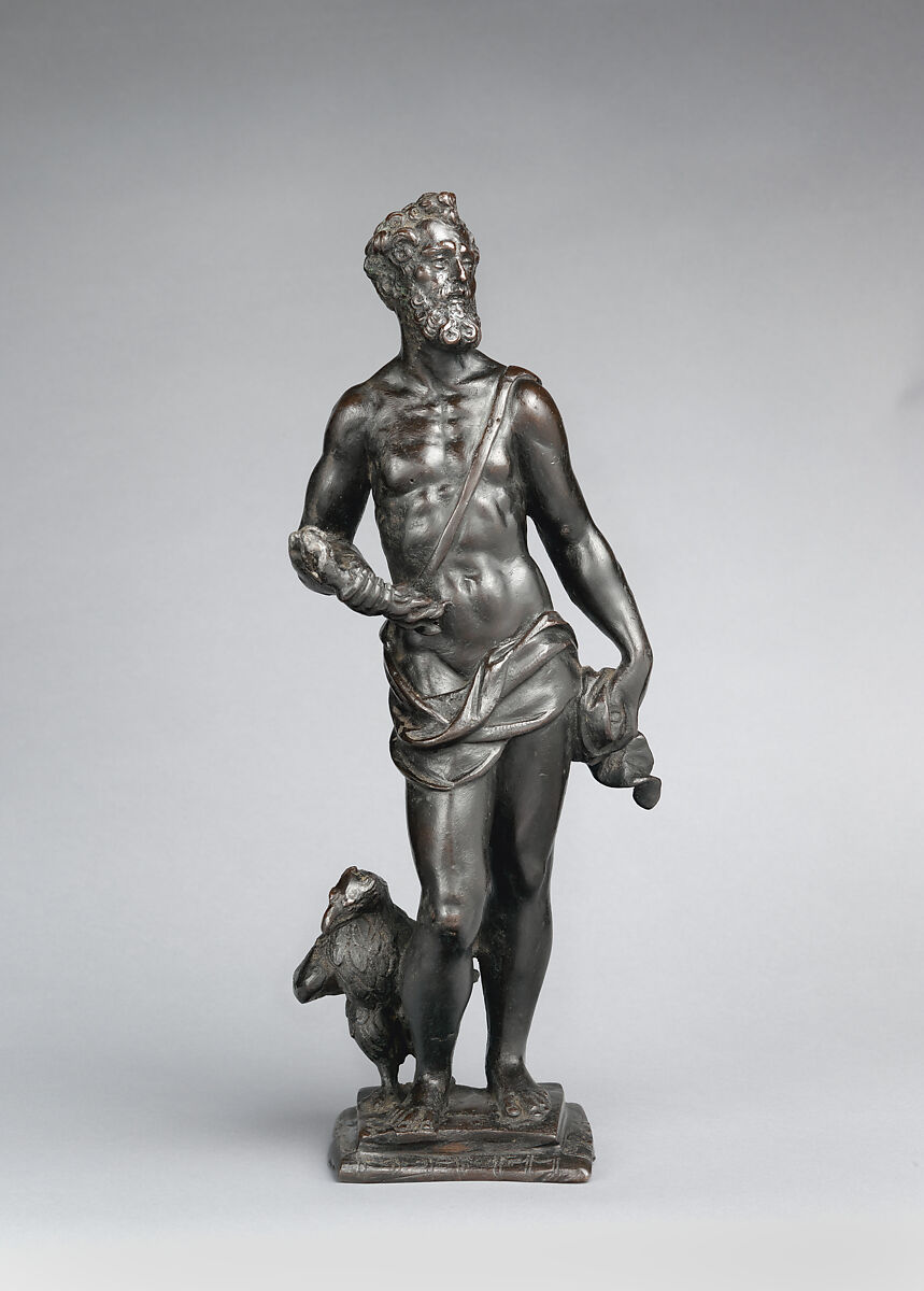 Jupiter with a thunderbolt, Possibly from the workshop of Joseph de Levis (Italian, Verona 1522–1611/4 Verona), Bronze, Italian, possibly Verona 